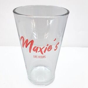 Maxies Pint‎ Glass Vintage Las Vegas Barware Collectible Clear Souvenir Gift